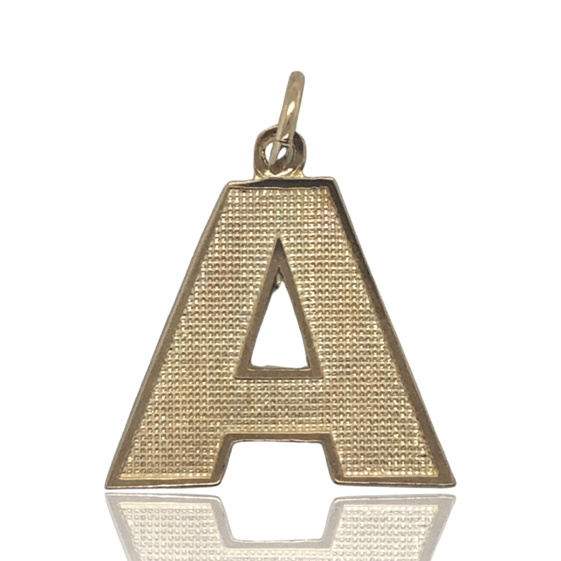 10K yellow gold bold style Initial letter "A"