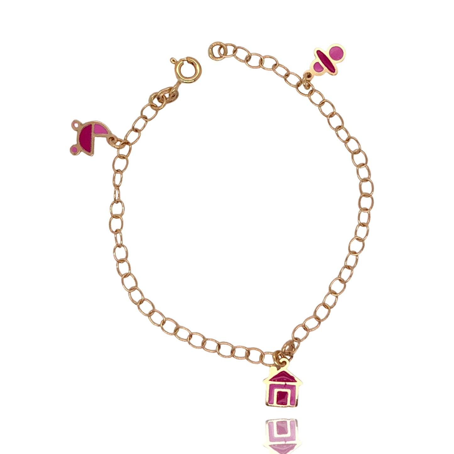 gold baby bracelet with charms 