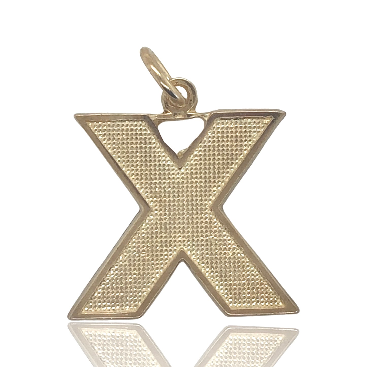 10K yellow gold bold style Initial letter "X"