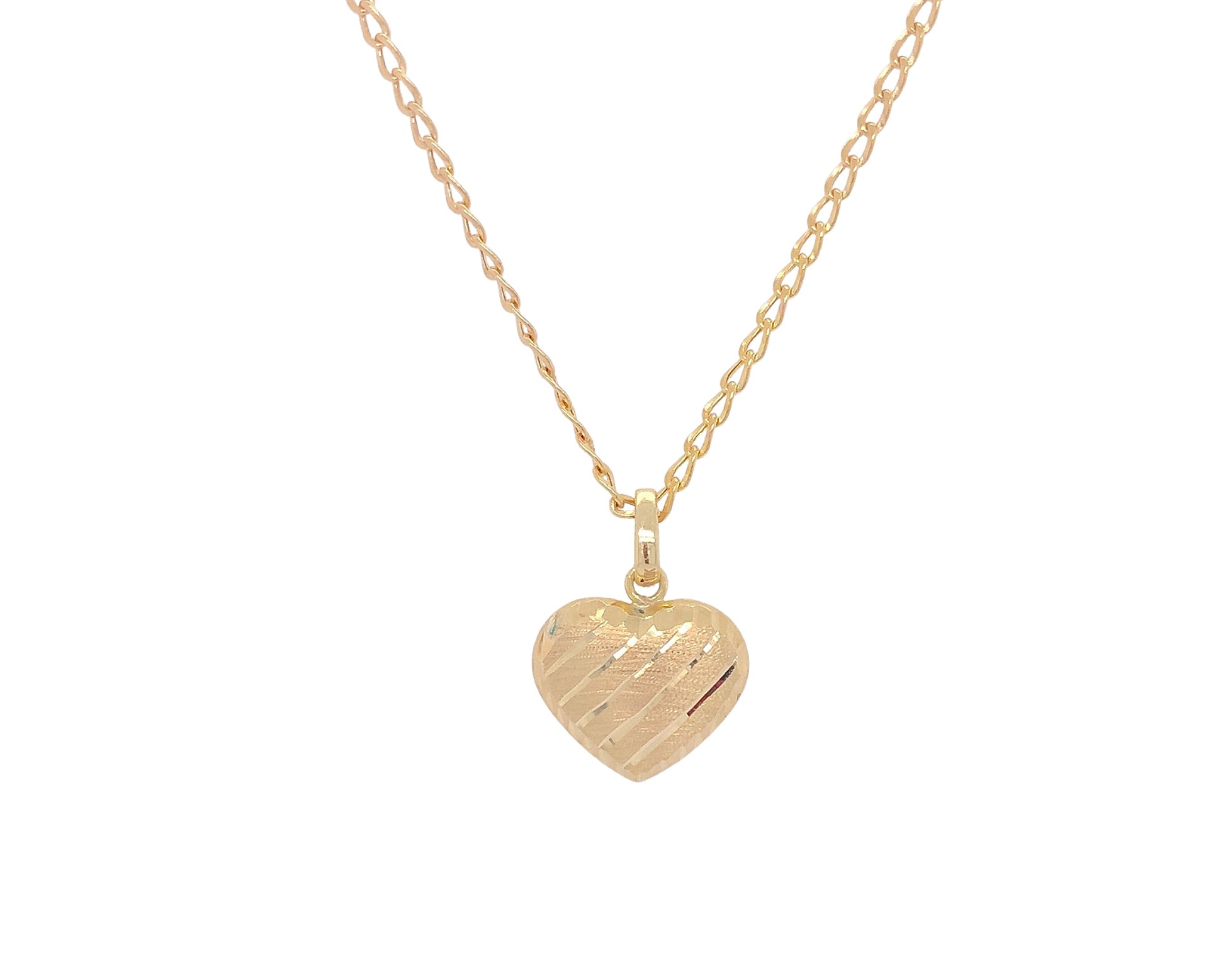 puff heart necklace 