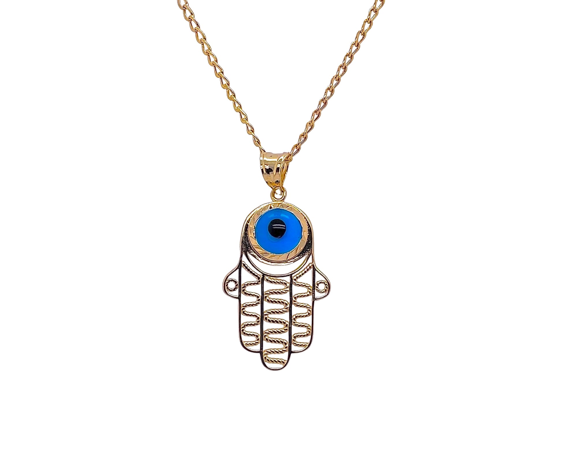 evil eye pendant with chain 