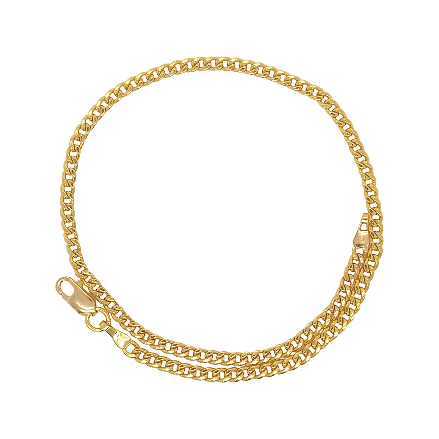 10k yellow gold miami cuban anklet - women's jewelry 