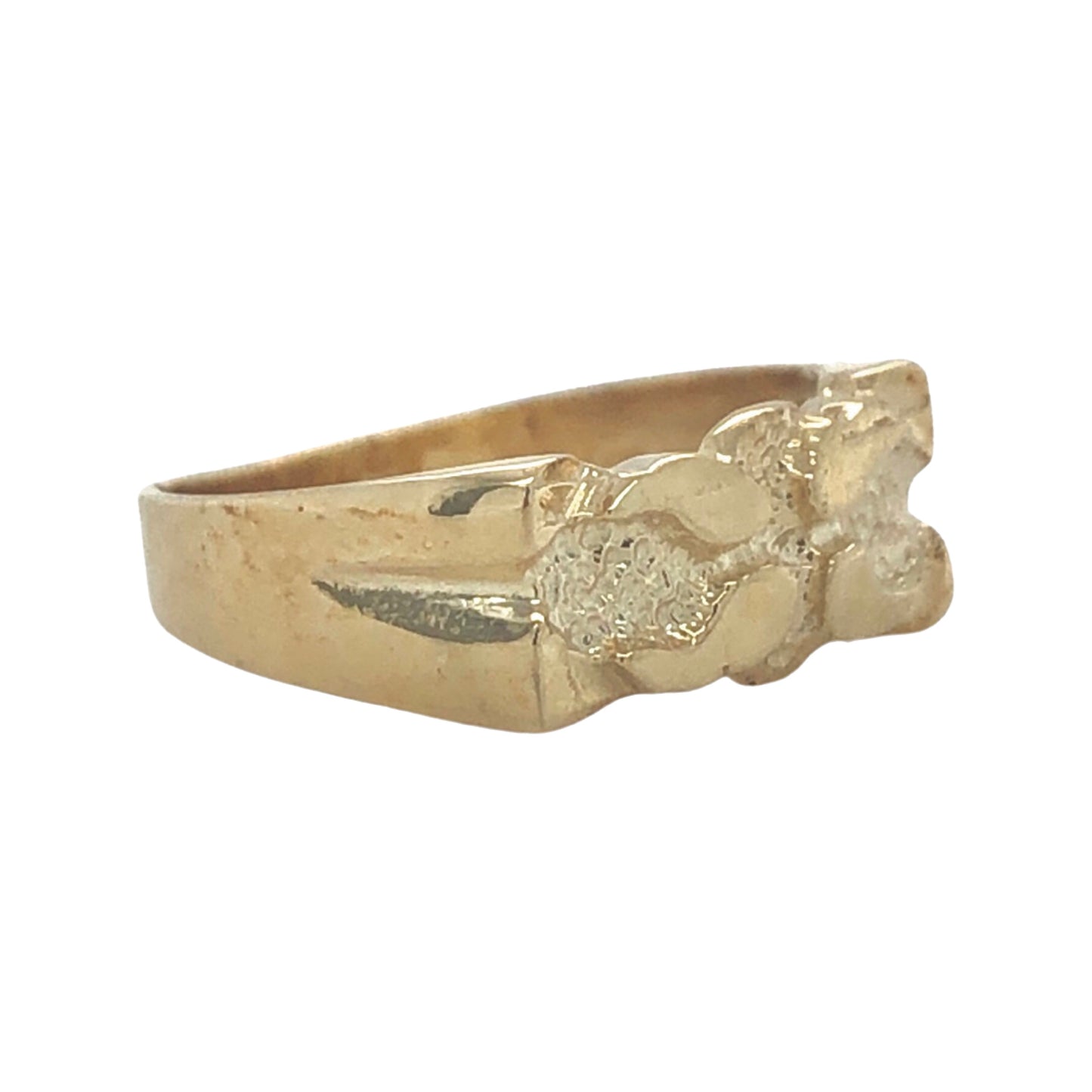 10K Yellow Gold Nugget Baby Ring