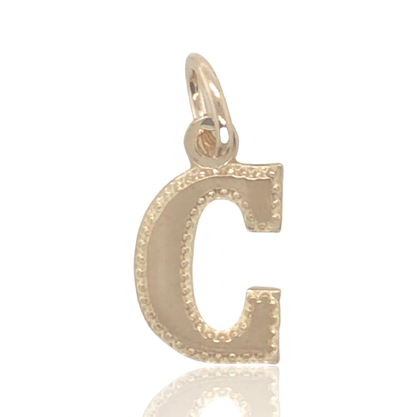 10K Yellow Gold Initial Charm Letter "C"