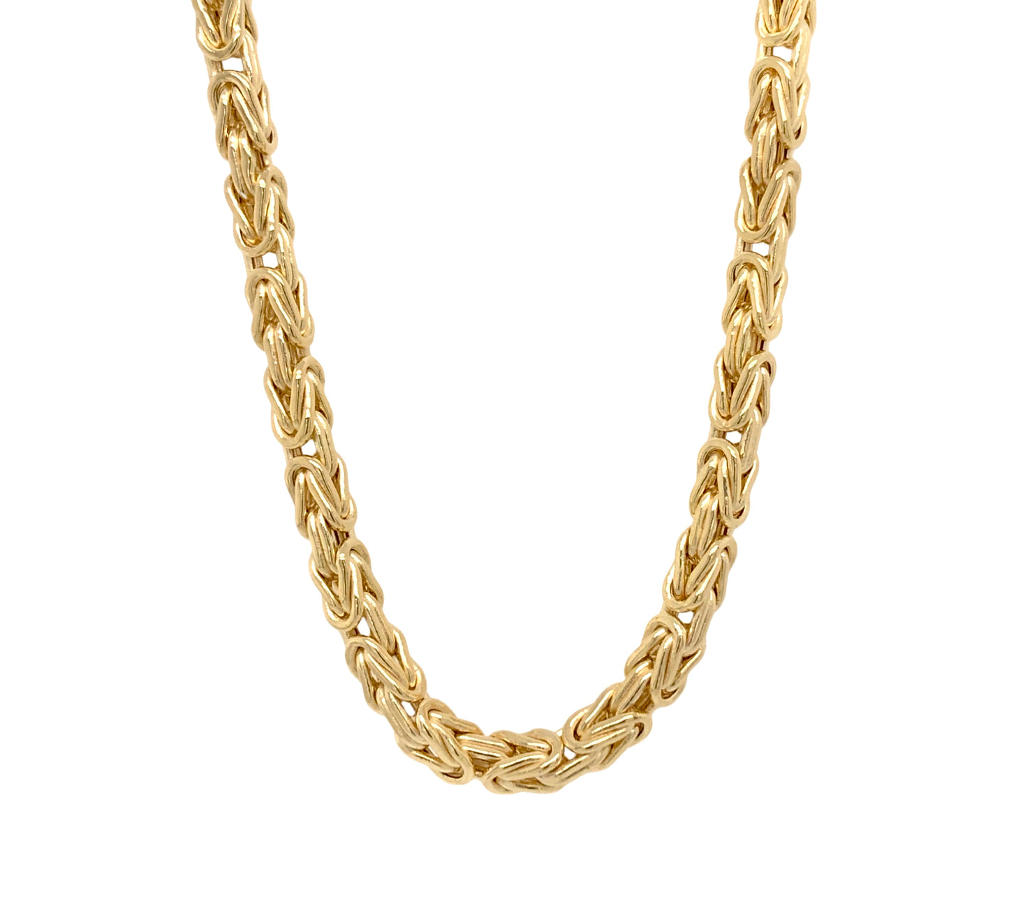 10K Yellow Gold Byzantine Chain - Hip-hop Jewelry