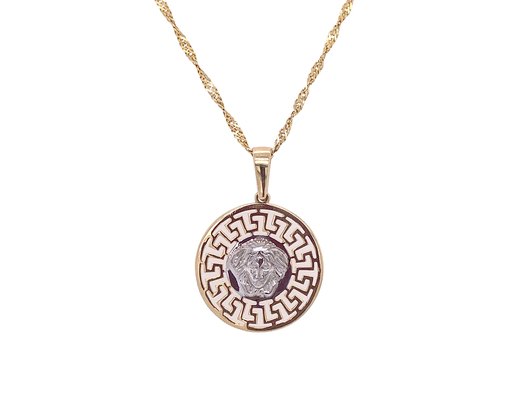 Versace-style pendant with chain 
