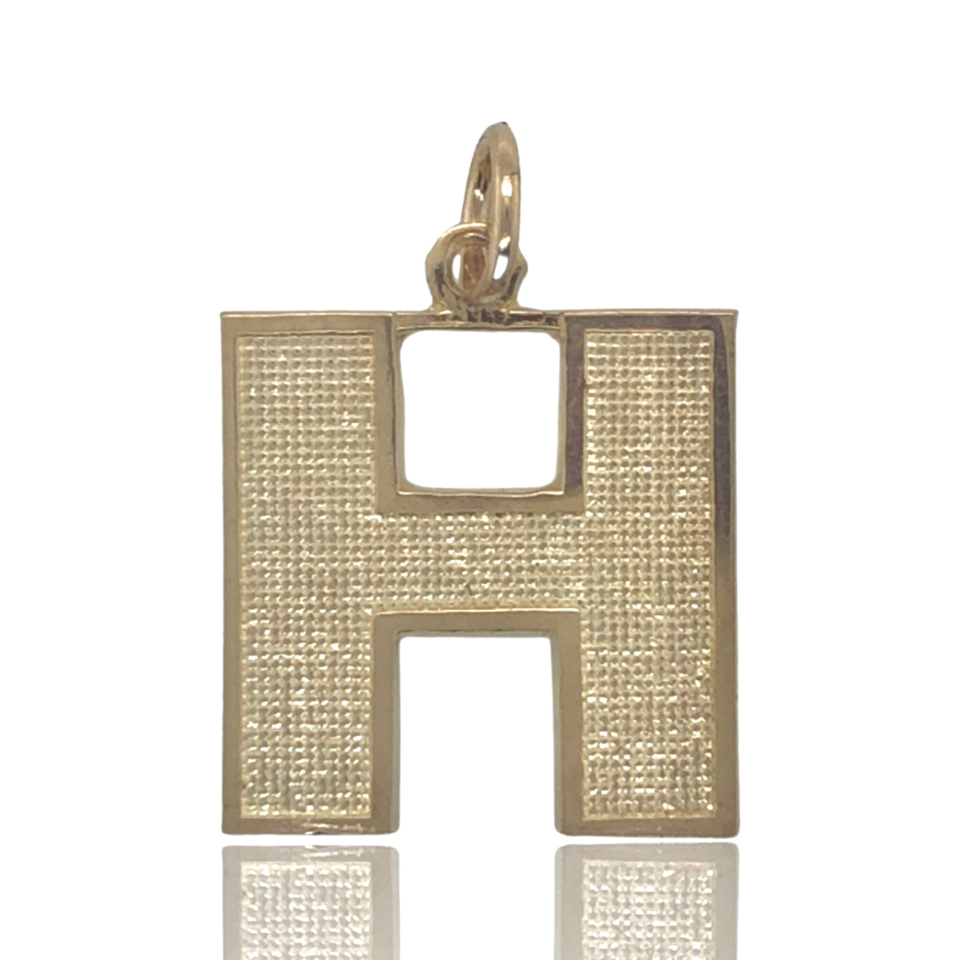 10K yellow gold bold style Initial letter "H"