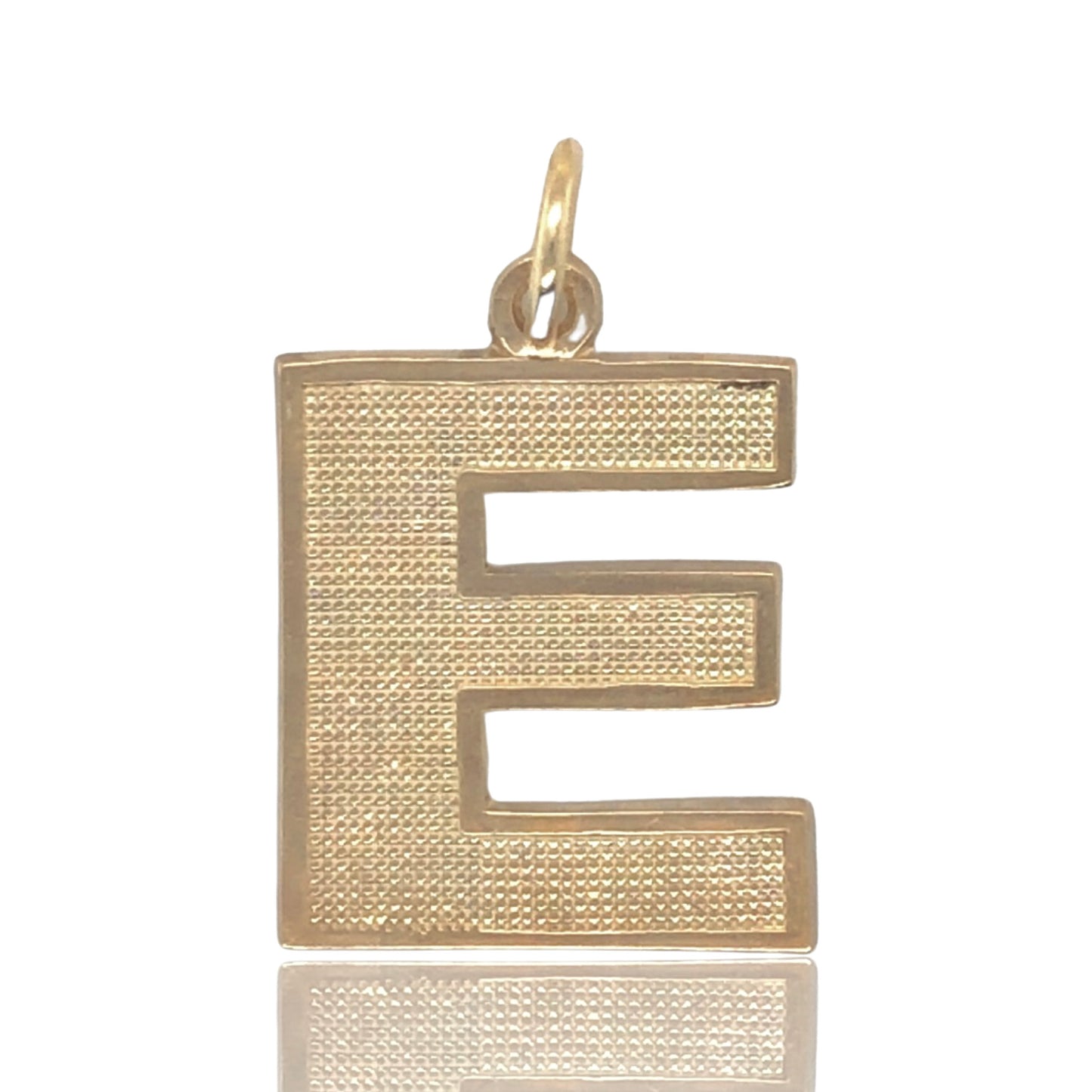 10K yellow gold bold style Initial letter "E"