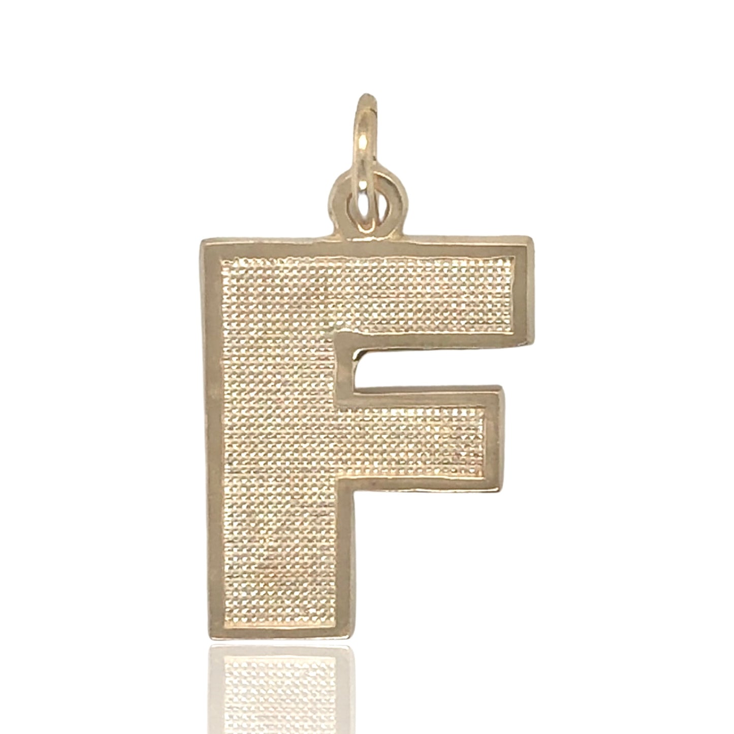 10K yellow gold bold style Initial letter "F"