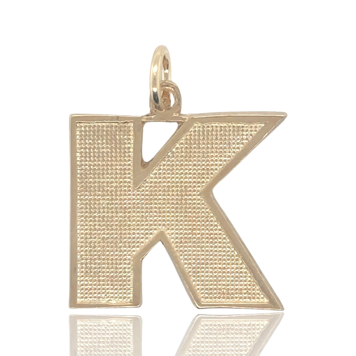 10K yellow gold bold style Initial letter "K"